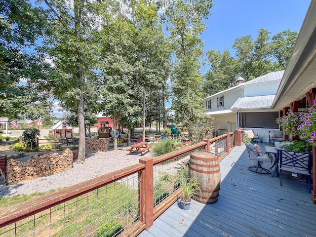 view of wooden deck