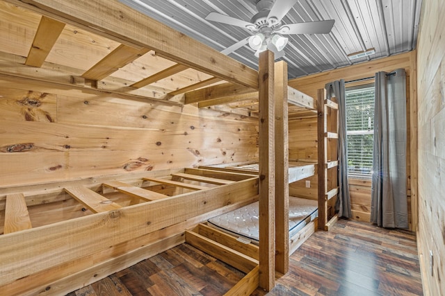 view of sauna / steam room with hardwood / wood-style flooring