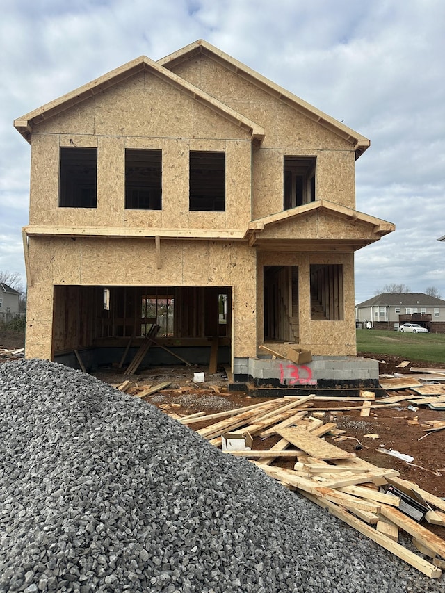 view of unfinished property