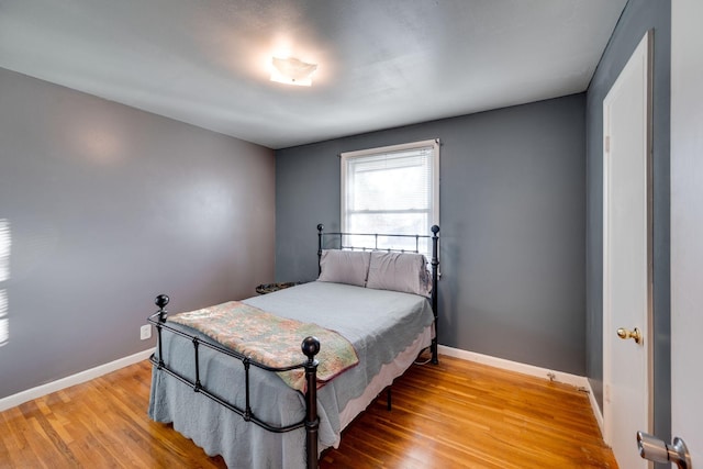 bedroom featuring light wood-type flooring