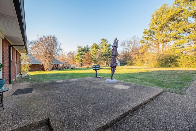 view of yard with a patio