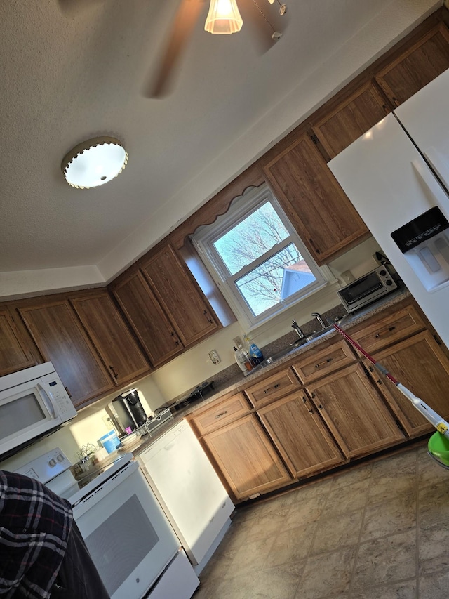 kitchen featuring white appliances