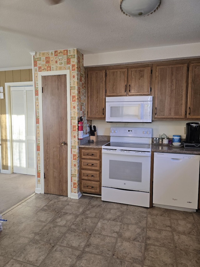 kitchen featuring white appliances