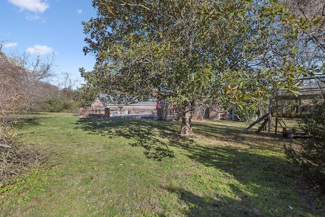 view of yard featuring a playground