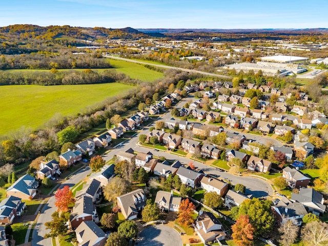 aerial view featuring a mountain view