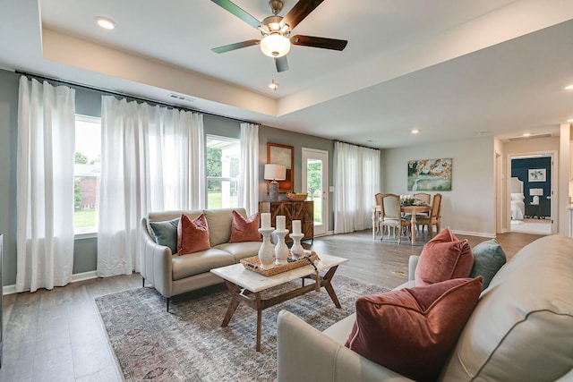0 Larry Cir, Mount Pleasant, TN 38474 - living area featuring light wood finished floors, ceiling fan, and recessed lighting