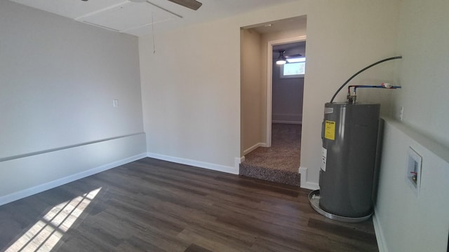 interior space with electric water heater