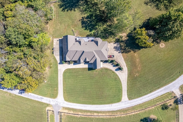 bird's eye view featuring a rural view