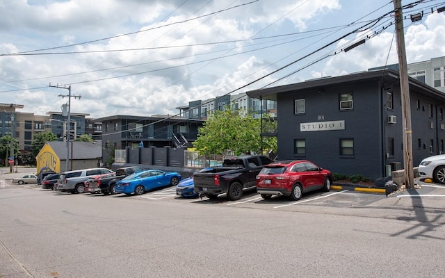 view of parking / parking lot