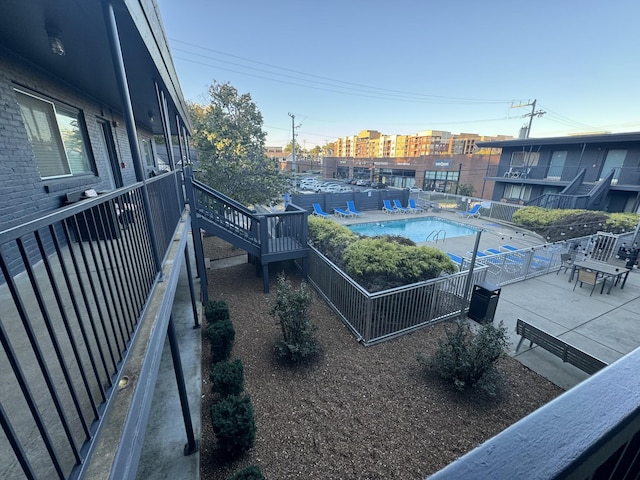 view of pool with a patio area