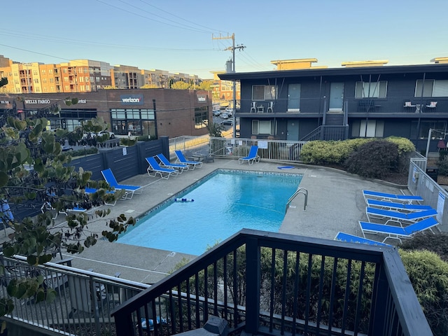 view of pool with a patio