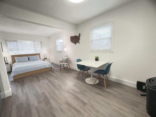 bedroom featuring hardwood / wood-style flooring