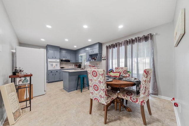 dining room with sink