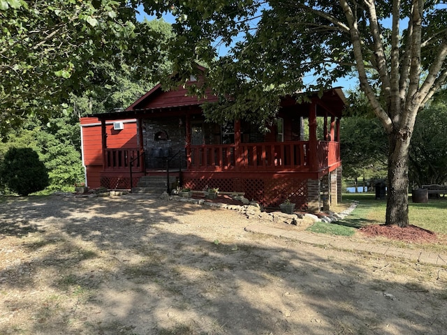 10795 Back Piney Rd, Bon Aqua, TN 37025 - view of front of home with covered porch