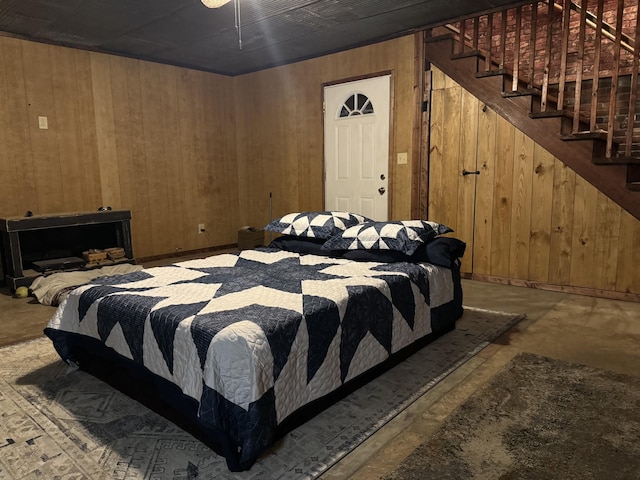 10795 Back Piney Rd, Bon Aqua, TN 37025 - bedroom with wood walls