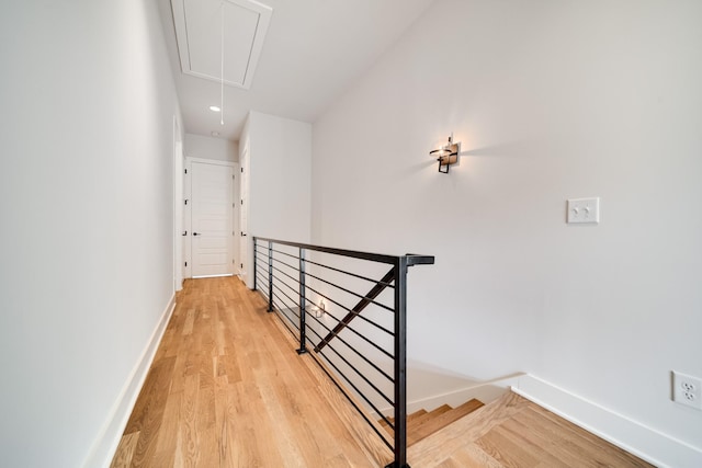 hallway featuring light hardwood / wood-style flooring