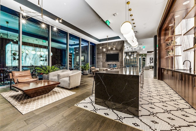 1616 W End Ave Unit 2011, Nashville, TN 37203 - community lobby with a sink and a wall of windows