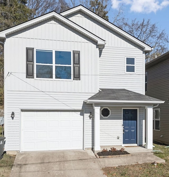 view of front facade with a garage