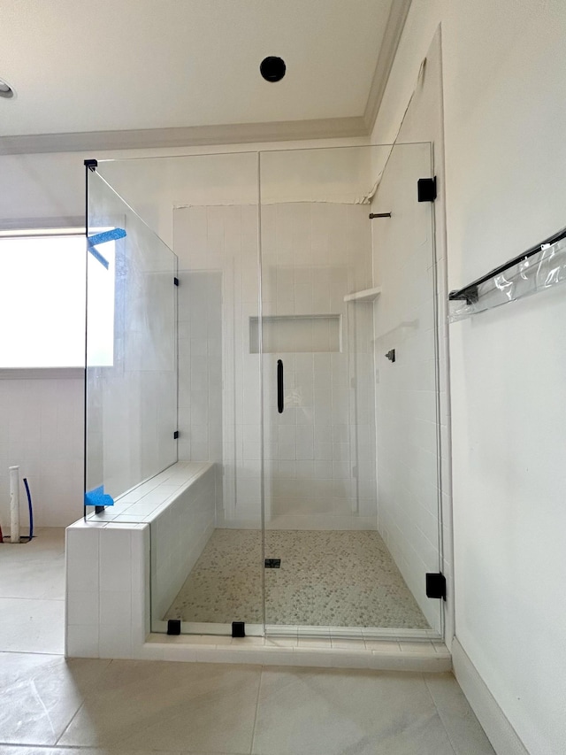 504 Gresham Ln, Murfreesboro, TN 37129 - bathroom featuring a shower stall and tile patterned floors