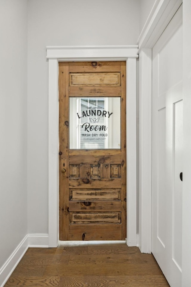 interior details featuring hardwood / wood-style floors