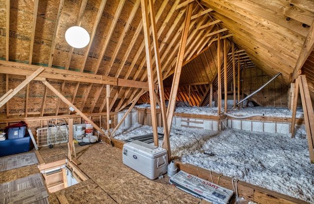 view of attic