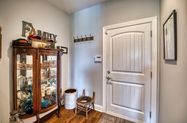 interior space featuring dark hardwood / wood-style floors