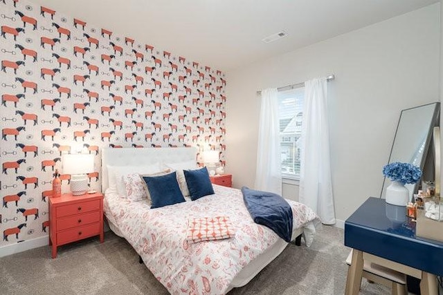 bedroom featuring carpet flooring