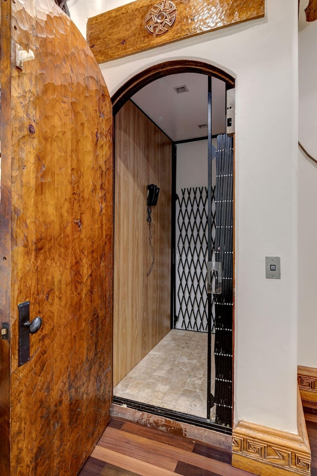 bathroom featuring hardwood / wood-style floors