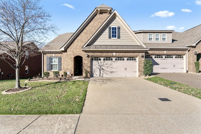 view of front of home with a front yard