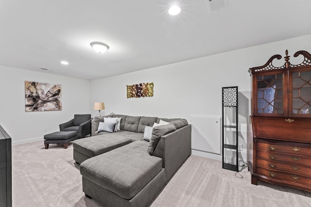 view of carpeted living room