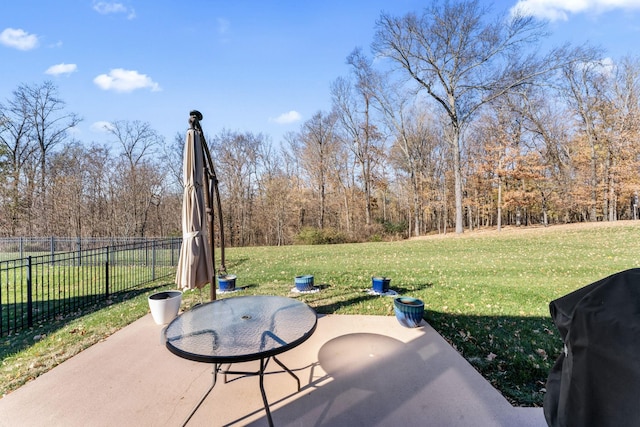 view of patio featuring grilling area