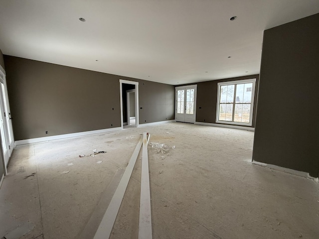 view of unfurnished living room