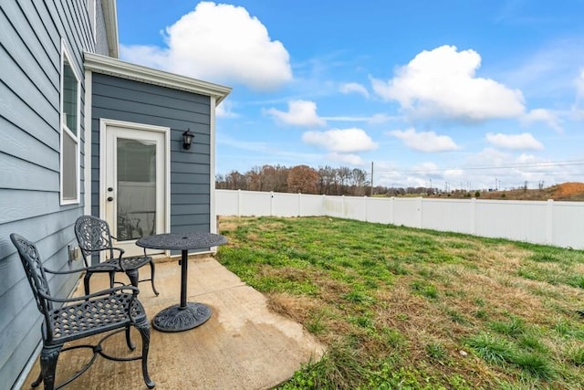 view of yard featuring a patio area