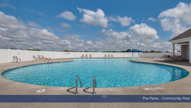 view of pool with a patio