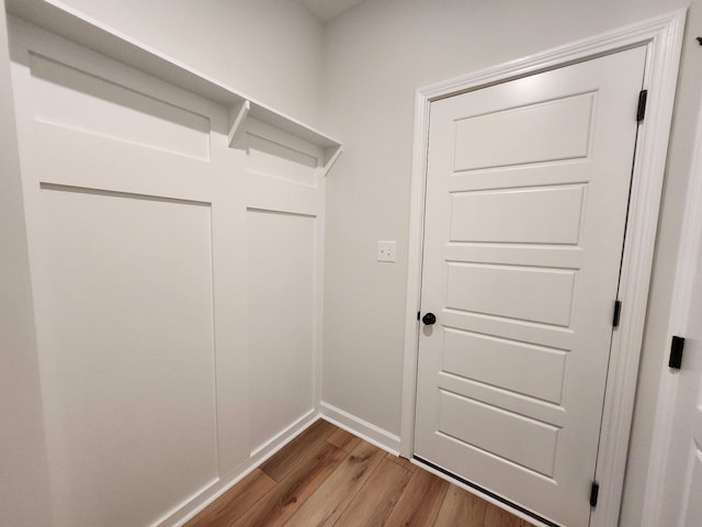 interior space with hardwood / wood-style flooring