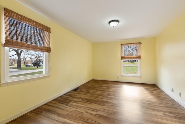 empty room featuring light hardwood / wood-style floors