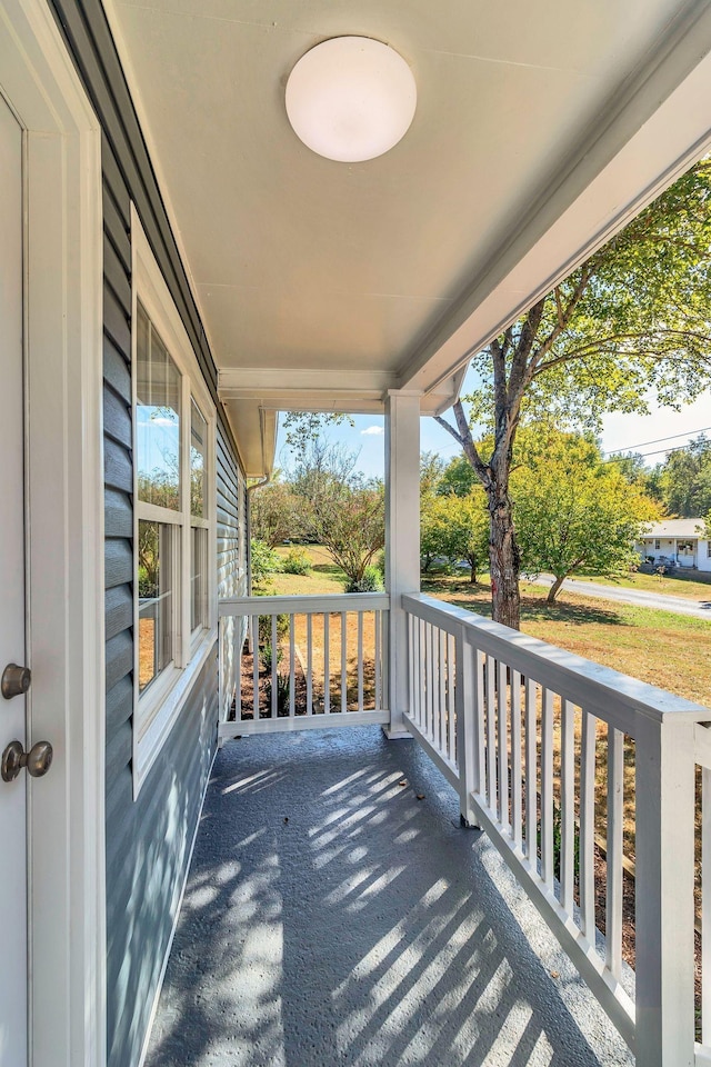 exterior space with covered porch