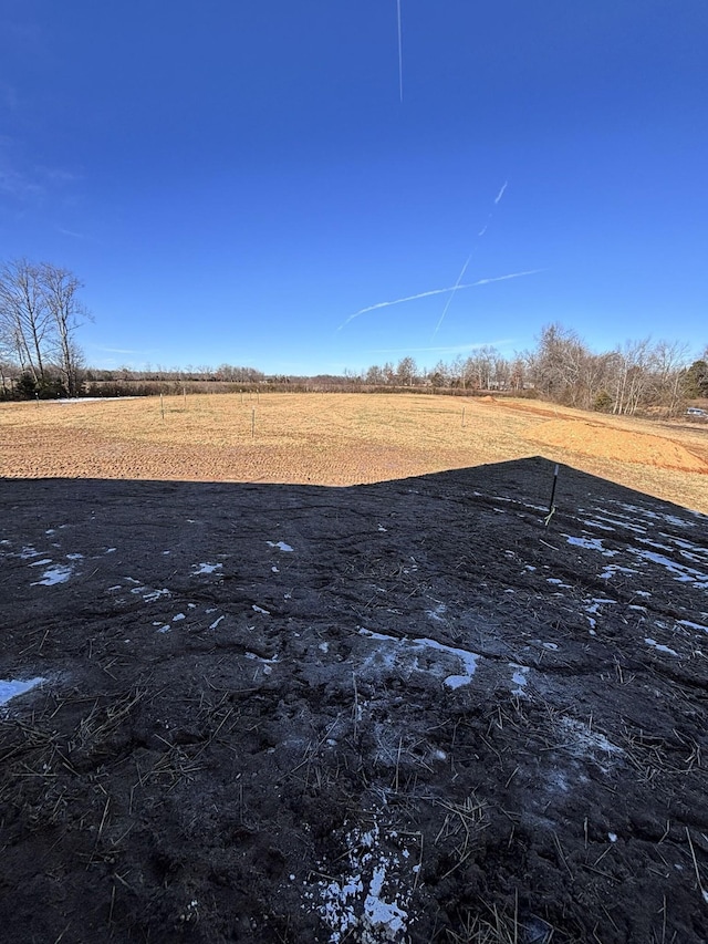 view of yard with a rural view