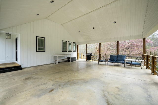 view of patio featuring grilling area