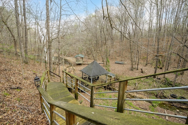 view of yard featuring a gazebo