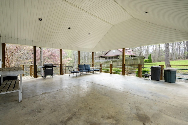 view of patio featuring area for grilling