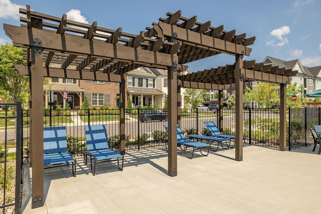 view of patio / terrace with a pergola