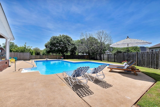 view of pool with a patio