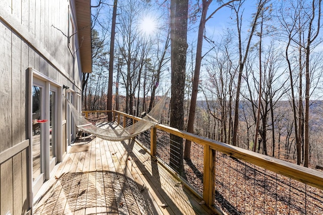 view of wooden terrace