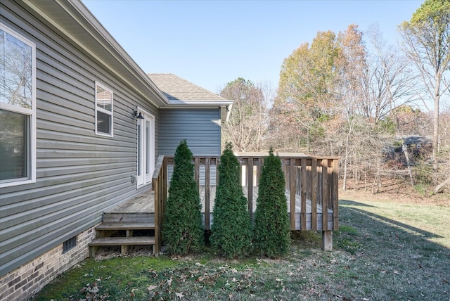 exterior space with a deck