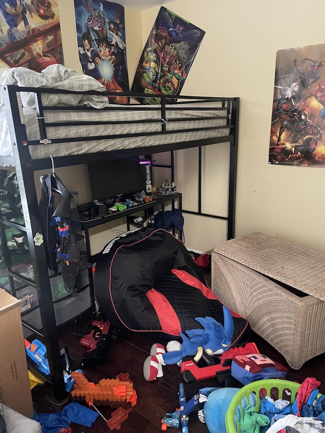 bedroom featuring hardwood / wood-style flooring