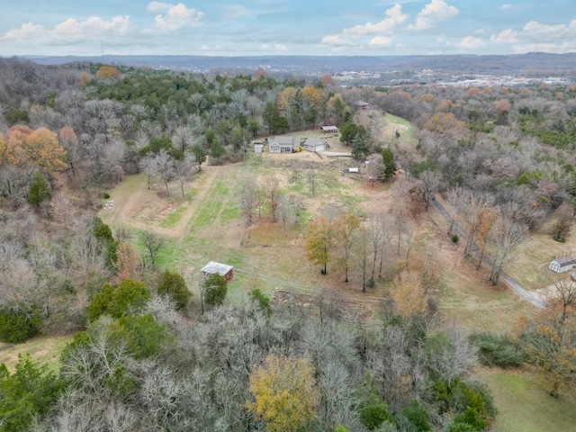 bird's eye view with a rural view