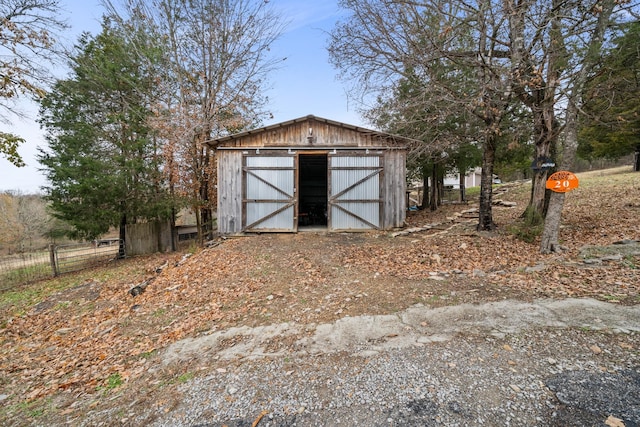 view of outdoor structure