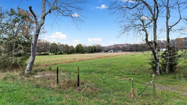 view of yard featuring a rural view