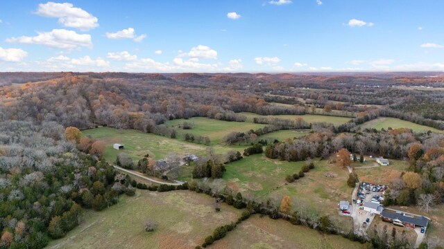 aerial view featuring a rural view